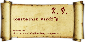 Kosztelnik Virág névjegykártya
