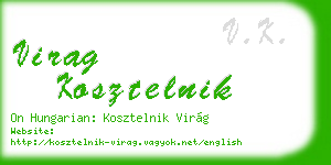 virag kosztelnik business card