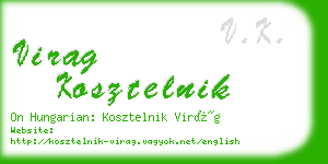 virag kosztelnik business card